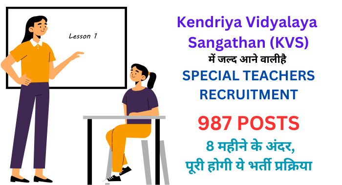 SPECIAL TEACHERS RECRUITMENT IN KVS 2024